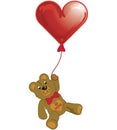 Valentine balloon with teddy