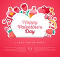 Valentine Banner with Heart Shape Frame