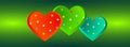 Valentine banners with hearts - Facebook cover, vector