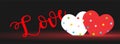 Valentine banners with hearts - Facebook cover, vector