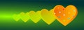 Valentine banners with hearts - Facebook cover, vector