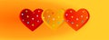 Valentine banners with Polka Dots hearts - Facebook cover, -vector