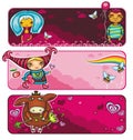 Valentine banners series