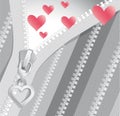 valentine black-and-white background with hearts