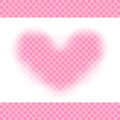 Valentine blurry pink heart photo frame template