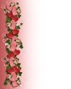 Valentine Border Hearts flowers