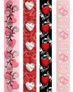 Valentine Borders set Royalty Free Stock Photo