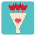 Valentine bouquet, icon