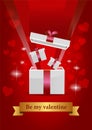 Valentine\'s day poster with box