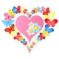 Valentine butterflies heart