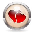 Valentine Button Royalty Free Stock Photo