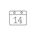 Outline icon - Valentine calendar