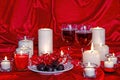 Valentine Candlelight and Wine Royalty Free Stock Photo