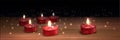 Valentine Candles Realistic Background