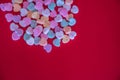 Valentine candy hearts Royalty Free Stock Photo