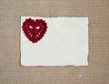 Valentine Card With Crochet Heart