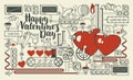 Valentine card with decorative factory of love