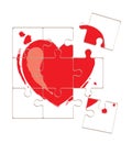 Valentine card -- love puzzle
