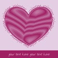 Valentine card with scribbled heart Royalty Free Stock Photo
