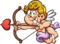 Cute Valentine Day cherub holding a bow and arrow