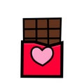 valentine chocolate generic outline color bold 3