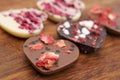 Valentine Chocolate Hearts Royalty Free Stock Photo