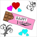 Valentine chocolate vector Royalty Free Stock Photo