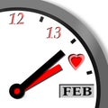 Valentine Clock Royalty Free Stock Photo
