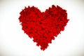 Valentine composition of hearts with white background Royalty Free Stock Photo