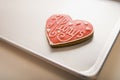 Valentine Cookie on Tray