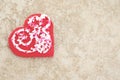 Valentine Cookie on Vintage Background