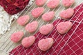 Valentine Cookies on Cooling Rack