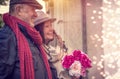 Valentine couple shopping Royalty Free Stock Photo