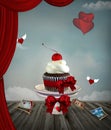 Valentine cupcake Royalty Free Stock Photo