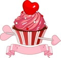 Valentine cupcake Royalty Free Stock Photo