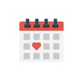 Valentine date vector glyphs flat icon