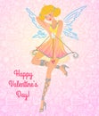 Valentine day angel girl. Royalty Free Stock Photo