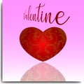 VALENTINE DAY BACKGROUND WITH BATIK ORNAMENT