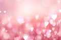 Valentine day background wallpaper. valentines day hearts decoration bokeh light blurry background. Generative AI