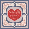 Valentine day card - floral collection