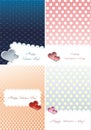 Valentine day card's set Royalty Free Stock Photo