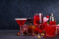 Valentine day cocktail bar background Royalty Free Stock Photo