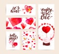 Valentine day congratulation memory card design. Royalty Free Stock Photo