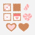 Valentine day cookies , biscuits Royalty Free Stock Photo