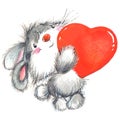 Valentine Day and cute animal.