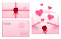 Valentine day envelope. Love romantic paper mail