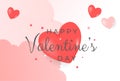 Valentine day greeting concept. Composition for Valentine\'s Day February 14th. realistic heart