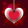 Valentine Day heart label love background