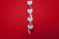 Valentine Day Heart on Red Background