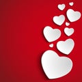Valentine Day Heart on Red Background Royalty Free Stock Photo